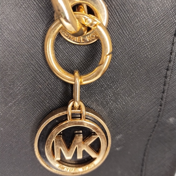 MICHAEL KORS BLACK LUXURY LEATHER CYNTHIA TOTE - Picture 10 of 10